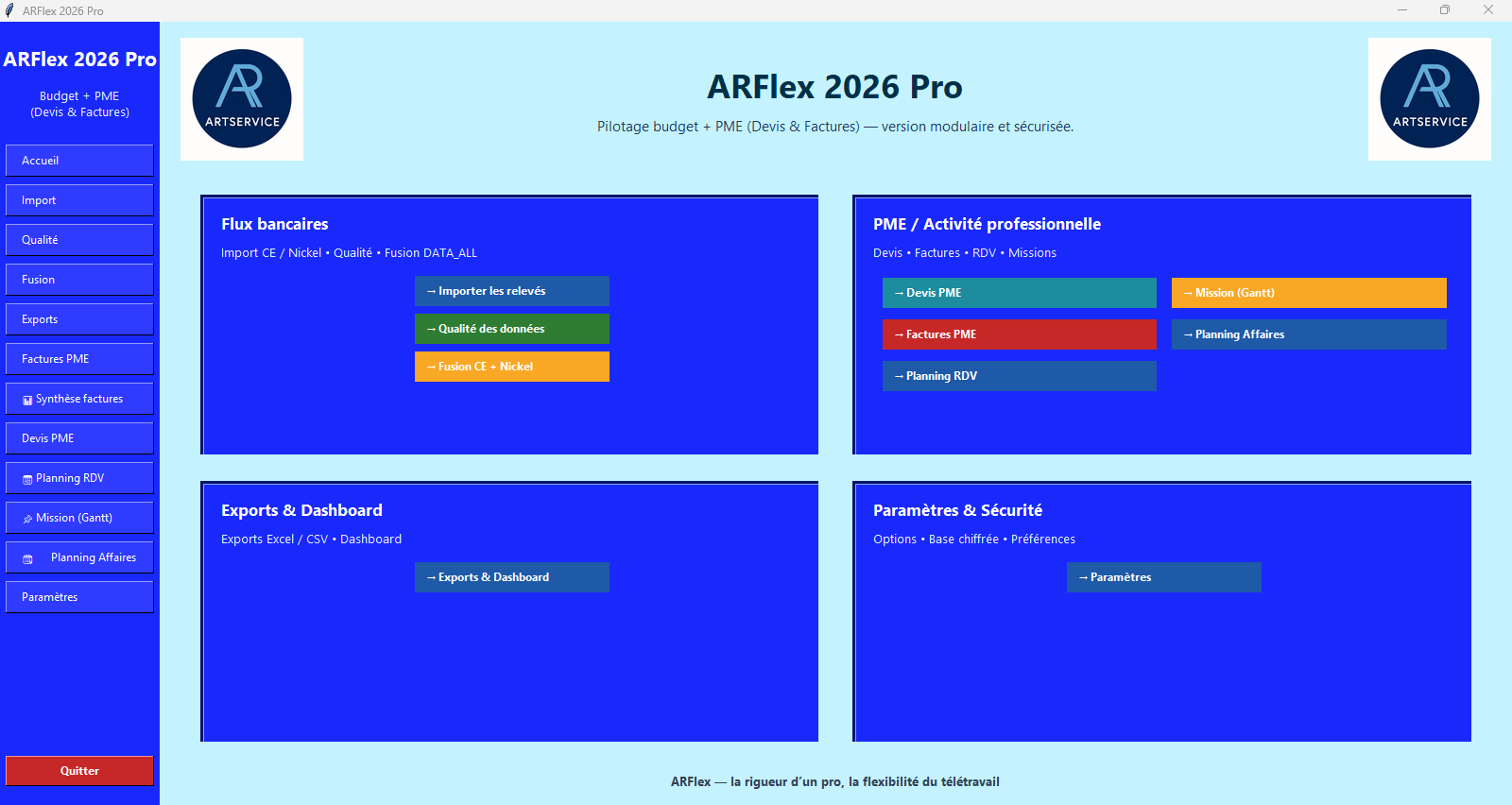 Aperçu ARFlex PME — Vue d’ensemble